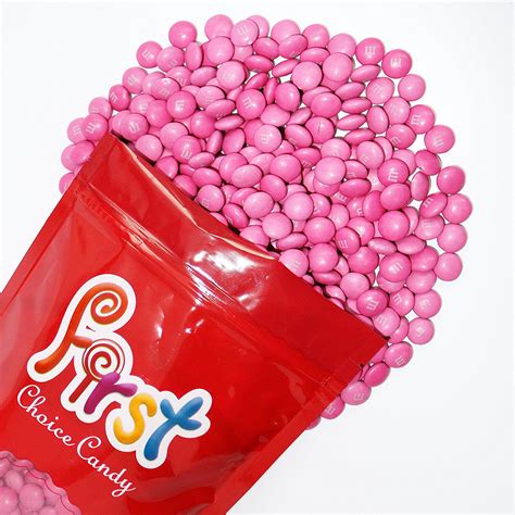 Mandm Dark Pink Milk Chocolate Candy 1 Pound Resealable Pouch Bag