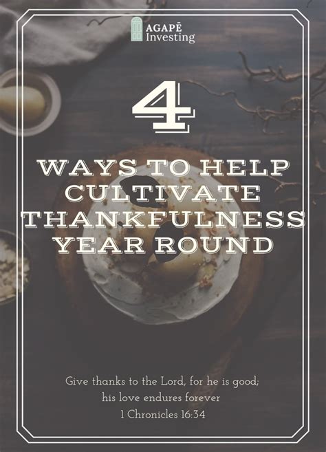 How To Be Thankful Year Round Agape Investing