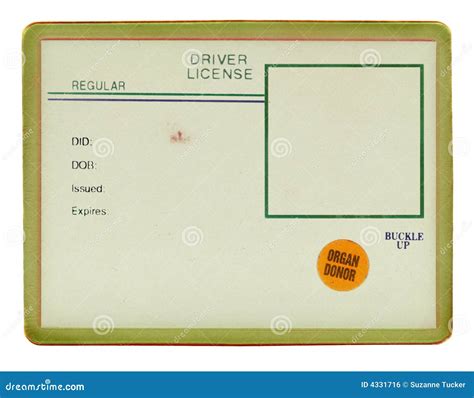 Blank Drivers License Template