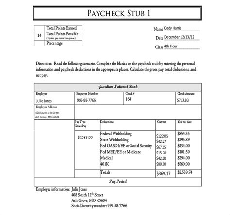 Pay Stub Calculator Templates 13 Free Docs Xlsx And Pdf Formats