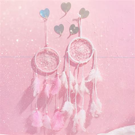 Dreamcatcher Feather Aesthetic Ornament Pastel Pink Aesthetic