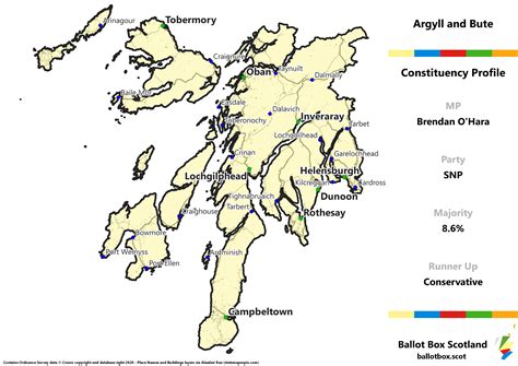 Argyll And Bute Constituency Map Ballot Box Scotland