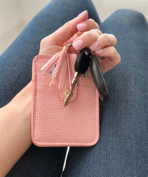 Credit Card Key Chain Wallet With Tassel Key Fob Vegan Etsy Keychain Wallet Tassel Key Fob