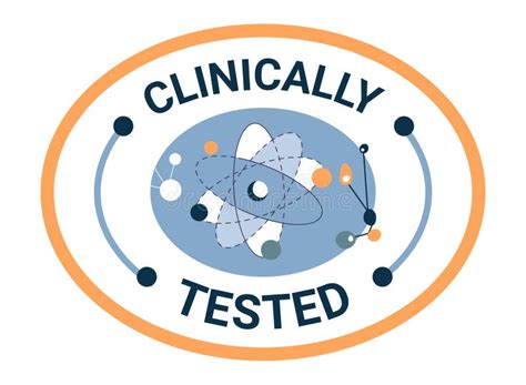 Clinically Tested Product Label Or Emblem Vector Stock Vector