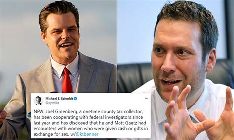 Matt Gaetz S Friend Joel Greenberg Told Prosecutors They Both Gave