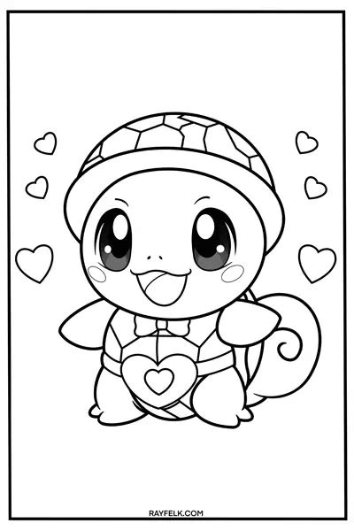 Pokémon Valentines Coloring Pages
