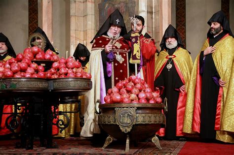Blessing Of Pomegranates By The Armenian Catholicos Karekin Ii Communio