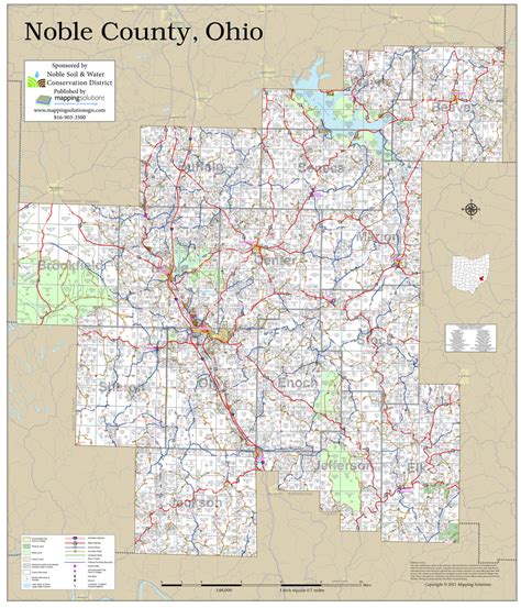 Noble County Ohio 2021 Wall Map Mapping Solutions