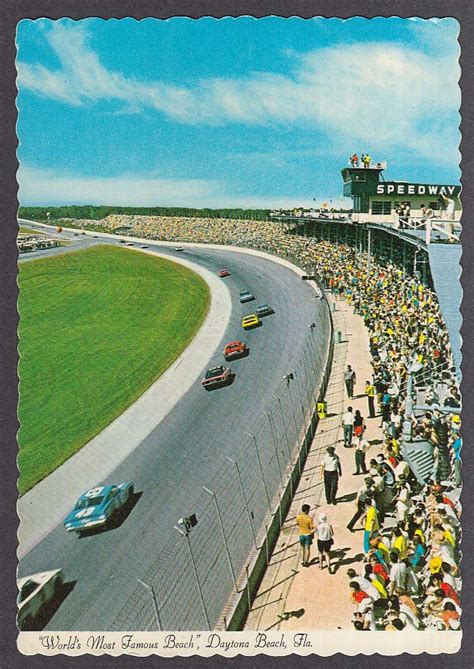 Daytona International Speedway Daytona Beach Fl Postcard 1960s