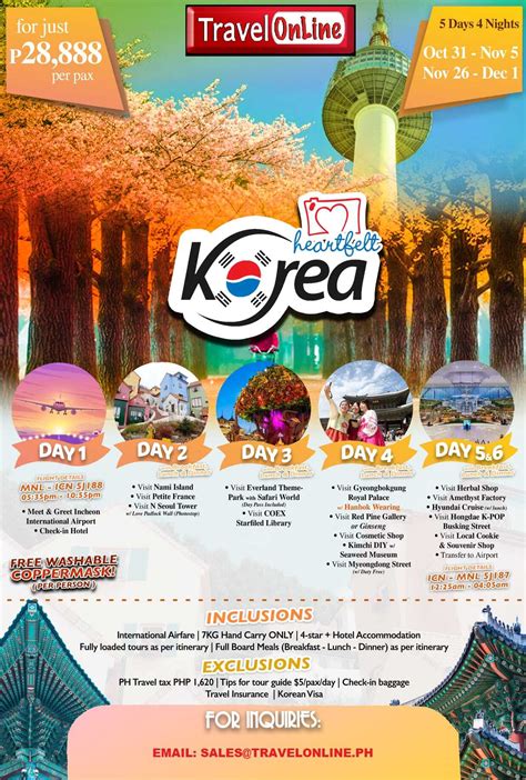 2021 KOREA ALL IN TOUR PACKAGES - TravelOnline Philippines