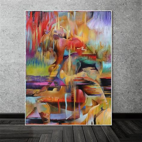 Abstract Figure Fine Art Painting By Timothy M Parker Printed On Canvas