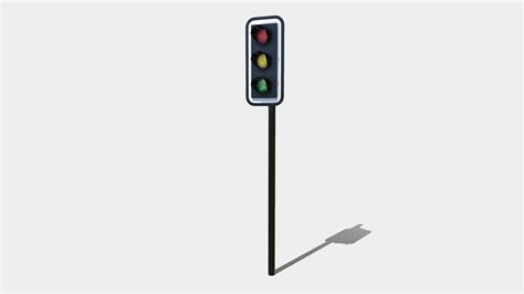 Single Traffic Light Buy Royalty Free 3d Model By Studio Lab
