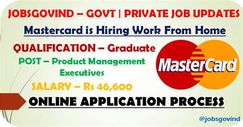 Mastercard Is Hiring For Product Management Executives Work From Home
