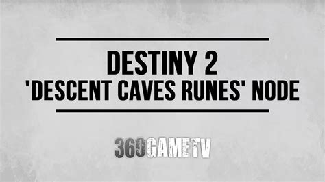 Destiny 2 Descent Caves Runes Node Location Sleeper Simulant Node