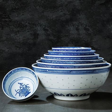 5 6 7 8 9 Inch Vintage Chinese Blue And White Porcelain Rice Bowls