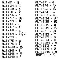 What follows is a complete list of alt codes and symbols. Adub's Life Hacks: ALT CODES