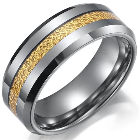 Gold And Silver Mens Wedding Band 