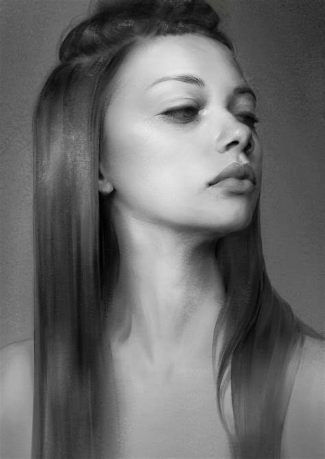 Study Mandy Jurgens Portrait Digital Portrait Charcoal Portraits
