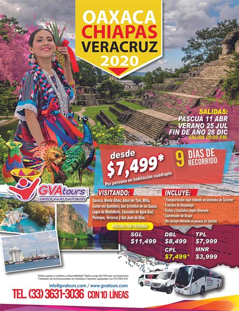 Oaxaca Chiapas Y Veracruz 2020 9 Dias De Paseo