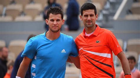 Roger federer vs novak djokovic #title not set# show head 2 head detail vs 23 46% wins rank 8. Novak Djokovic vs Dominic Thiem French Open semi-final to ...