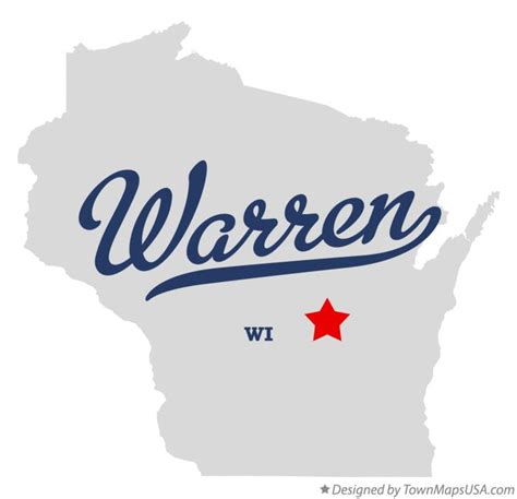 Map Of Warren Waushara County Wi Wisconsin