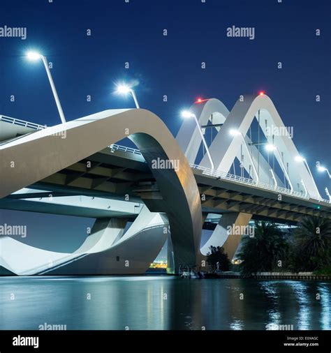 Modern Sheikh Zayed Bridge Designed By Zaha Hadid In Abu Dhabi United