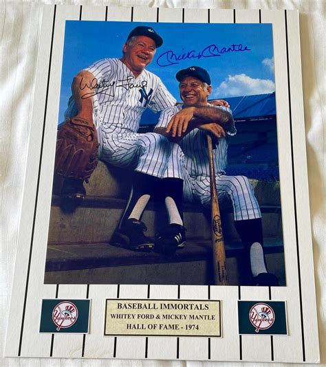 Sold Price Signed Mickey Mantle And Whitey Ford Baseball Immortals