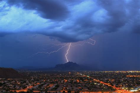 Lightning Strikes Thunder Mountain In Az Smithsonian Photo Contest