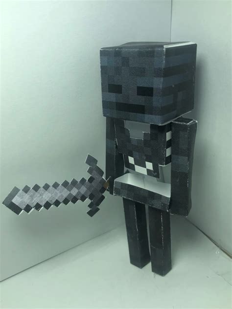 Pixel Papercraft Wither Skeleton 114 Textures Correct Height