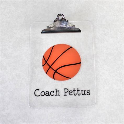 Basketball Clipboard Personalized Coach Clipboard Sports Etsy