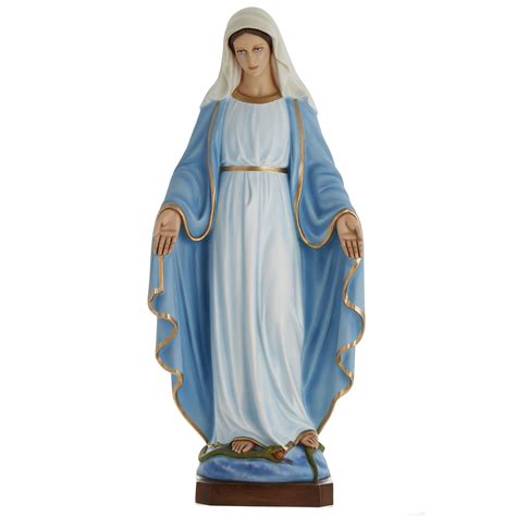 Estatua De La Virgen Inmaculada 100 Cm Fibra De Vidrio Venta Online