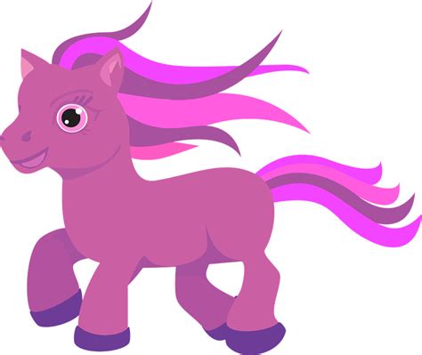 Free Vector Graphic Pony Horse Cute Pink Purple Free Image On