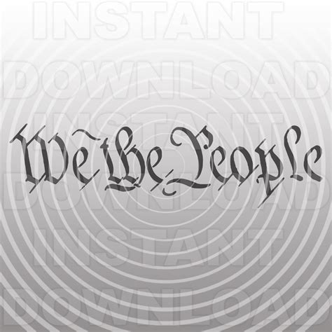 We The People Svg Filewe The People Text Svgus Constitution Etsy