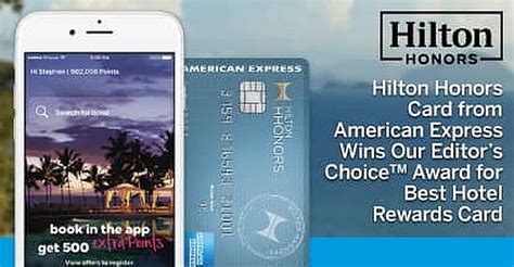 Hilton Honors Card From American Express Wins Our Editors Choice