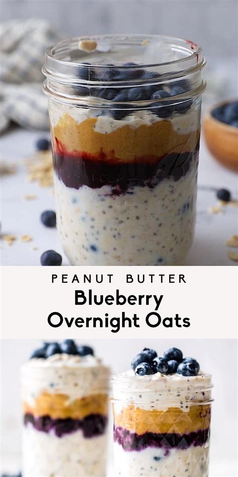 Similar to oatmeal, overnight oats are oats that are soaked overnight and. Peanut Butter Blueberry Overnight Oats | Recipe in 2020 | Blueberry overnight oats, Overnight ...