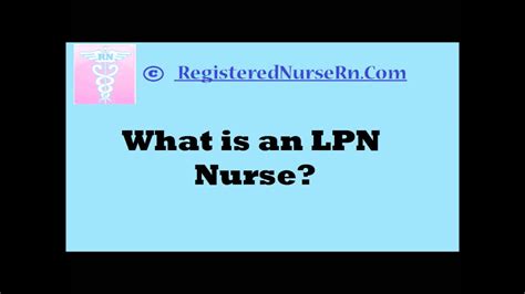 What Is An Lpn Nurse Sarah Qanda Youtube