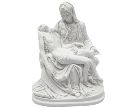 Pieta By Michelangelo Madonna Jesus Statue Sculpture Black Handmade 24