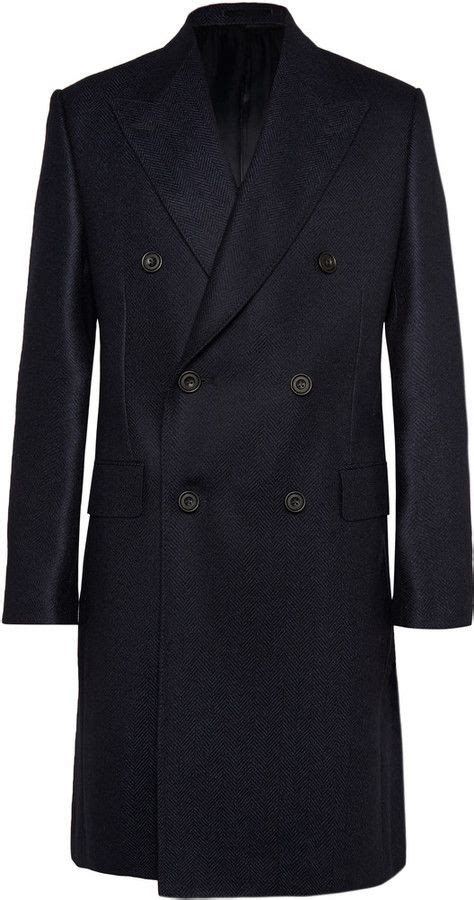 2495 Kingsman Double Breasted Herringbone Wool Overcoat Overcoat