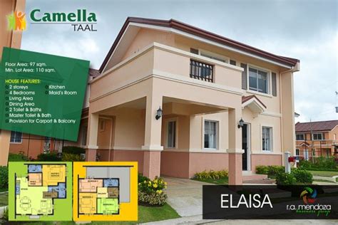 House Lot For Sale Camella Taal Batangas Elaisa
