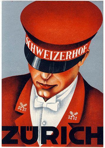 Svizzera Zurigo Schweizerhof Vintage Posters Vintage Advertising Art Travel Stickers