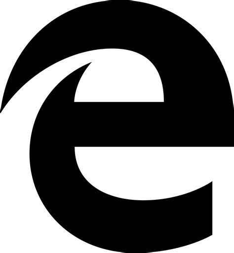 Microsoft Edge Logo Black And White Brands Logos