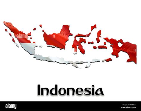 Indonesia Map Flag 3d Rendering Indonesia Map And Flag On Asia Map