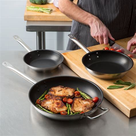 Vigor Ss1 Series 3 Piece Induction Ready Stainless Steel Non Stick Fry
