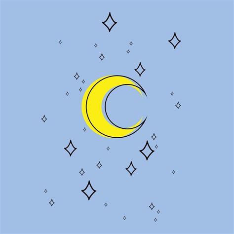 Night Sky With Moon And Stars Background 15285277 Vector Art At Vecteezy
