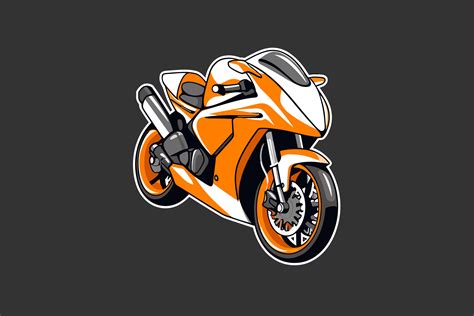Vector Art Illustration Bike Motorcycle Graphic By Designpoint62