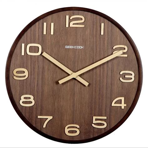 12 14 Inch Vintage Wall Clock Simple Modern Design Wooden Clocks For