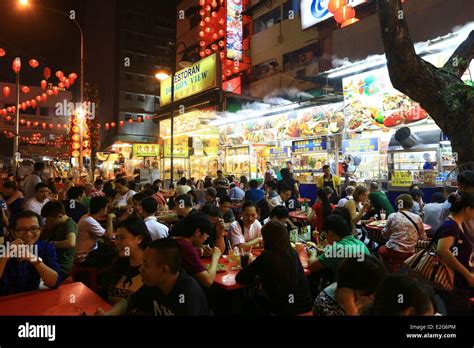 Malaysia Kuala Lumpur Jalan Alor Food Street Stock Photo Alamy