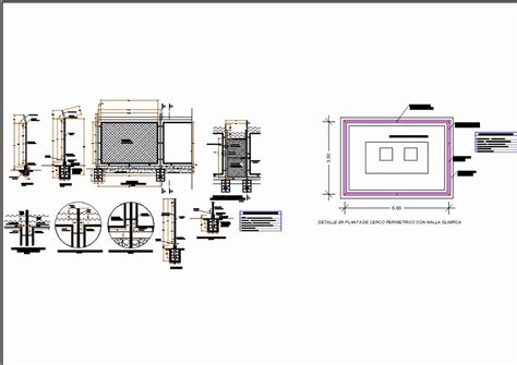 Plano De Cerco Perimetrico En Autocad Cad Mb Bibliocad Hot Sex