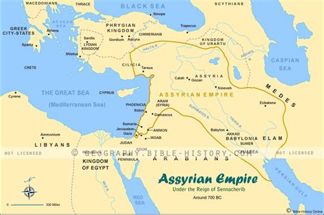 Map Of The Assyrian Empire Dpi Year License Bible Maps And Images
