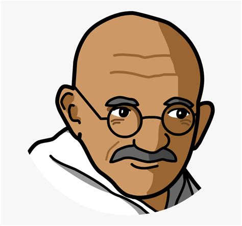 Transparent Gandhi Png Mahatma Gandhi In Cartoon Free